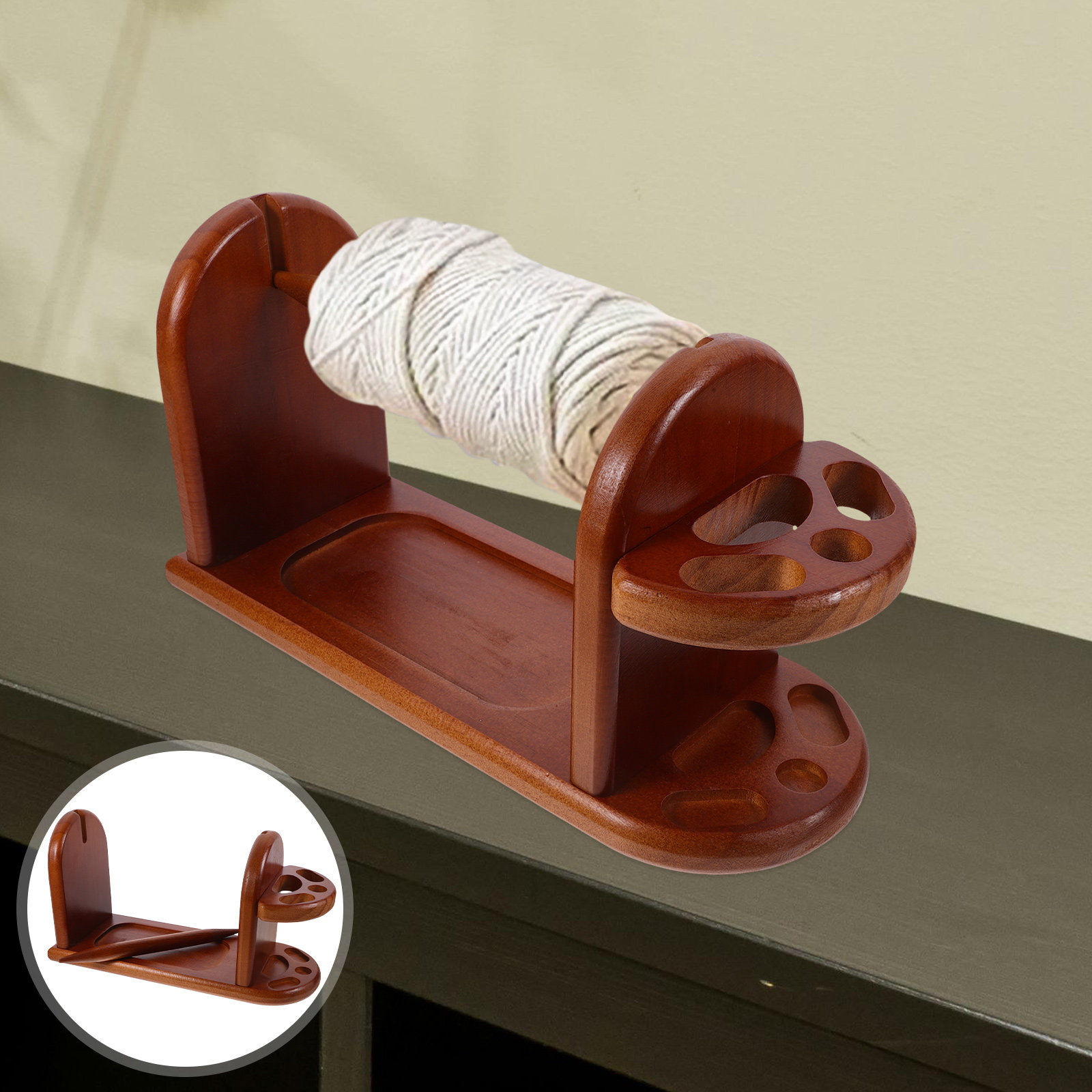 Embroidery Thread Yarn - حامل خيوط خشبي متين للحياكة والتطريز،