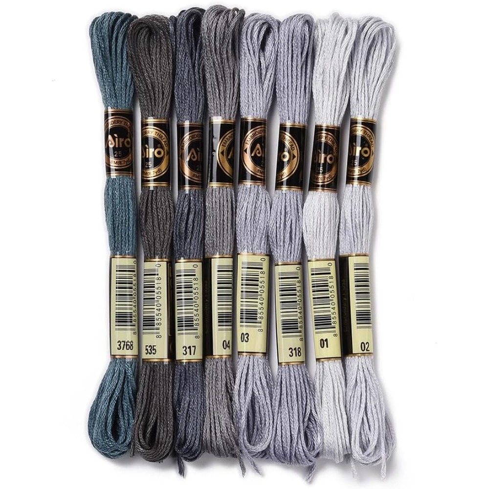 Embroidery Thread Yarn - 8 شلات 70 ياردة أساور الصداقة