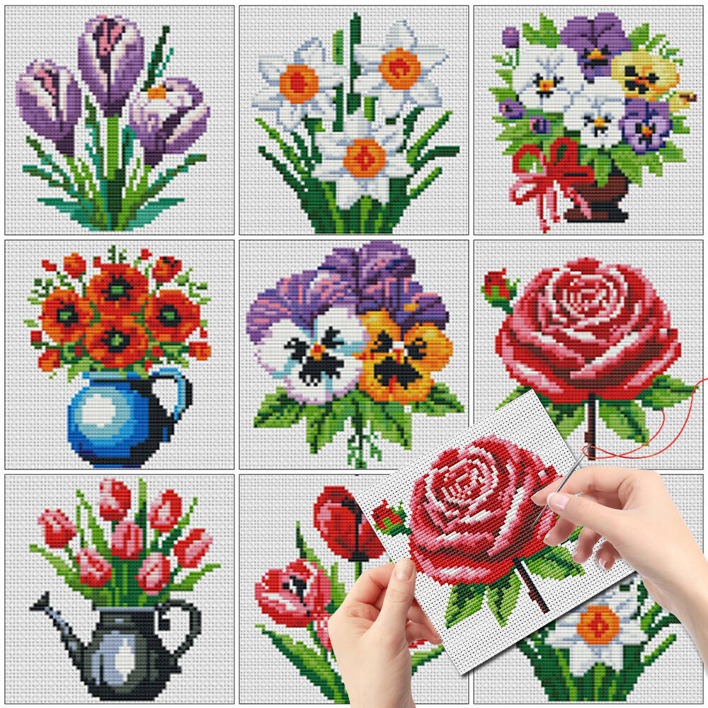 Embroidery Meaning - إيفرشاين 8 قطع قماش مطبوع بنمط
