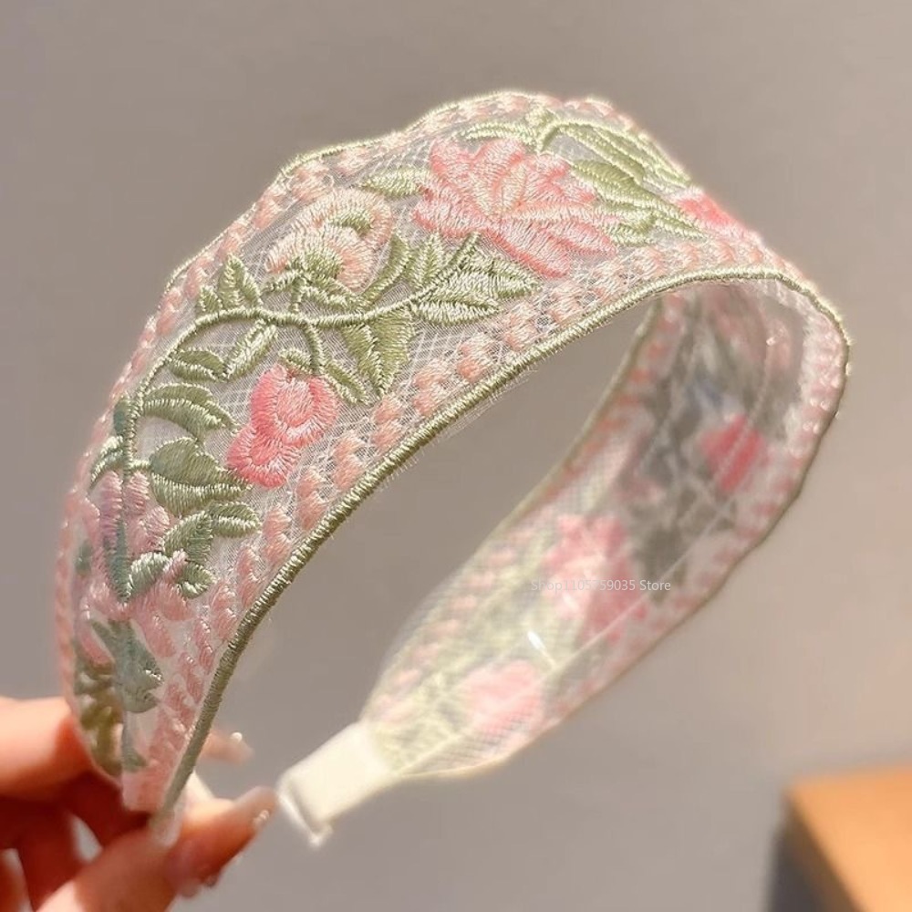 Embroidery Hooping - عصابة رأس جديدة أنيقة من الشيفون