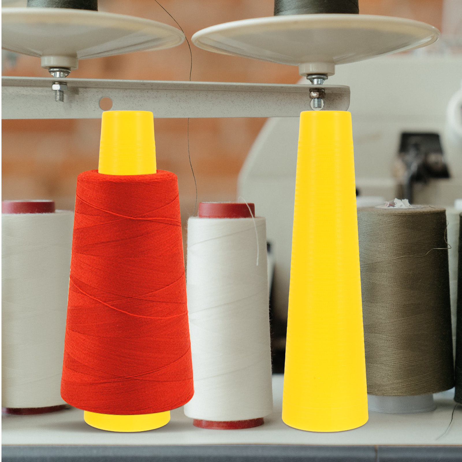 Embroidery Thread Yarn - 10 قطع من بكرات الخيوط البلاستيكية