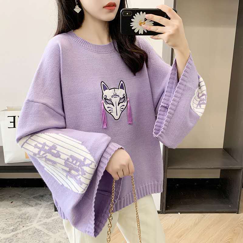 سترة نسائية منسوجة بنمط قطط ور - مراجعة Embroidery Thread Yarn وسعره