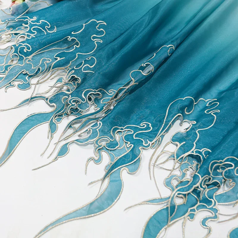 قماش تدرج اللون بتطريز على الط - مراجعة Embroidery Design وسعره