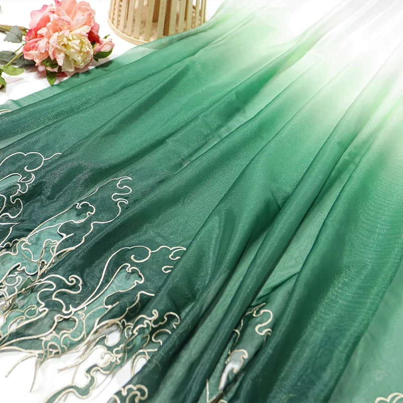 قماش تدرج اللون بتطريز على الط - مراجعة Embroidery Design وسعره