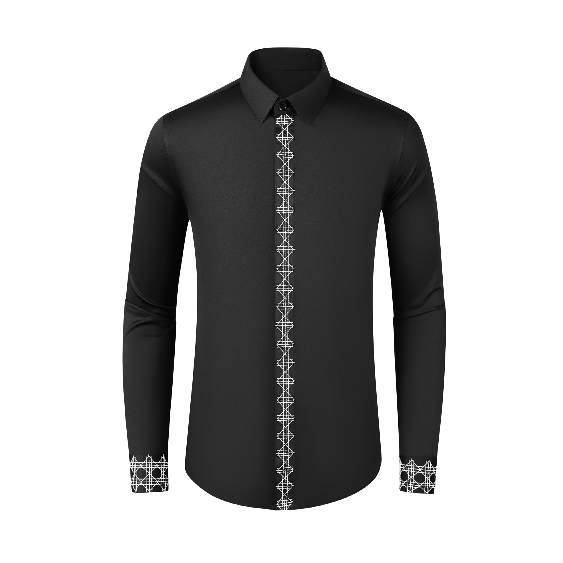 توب رجالي مع تطريز شبكي ، مزيج - مراجعة Embroidery On Black Shirt وسعره