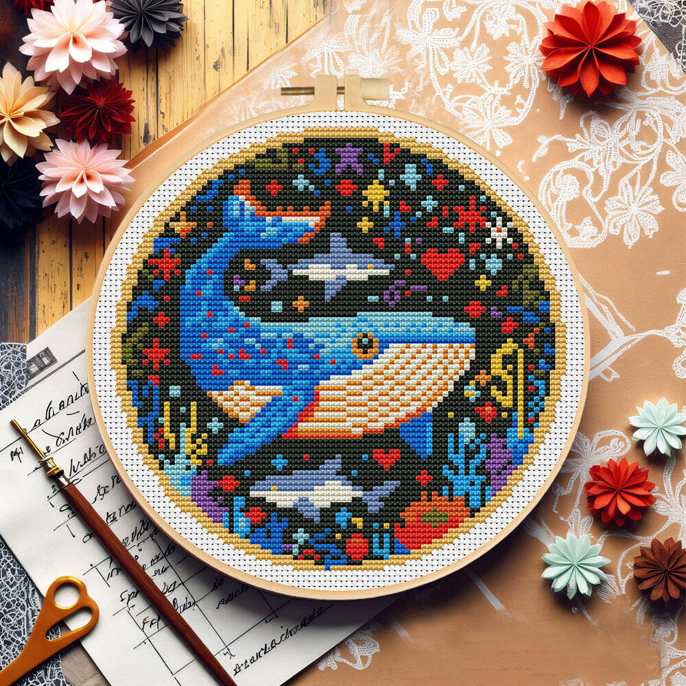 DIY بها بنفسك عبر غرزة الحوت ا - مراجعة Embroidery Whale وسعره