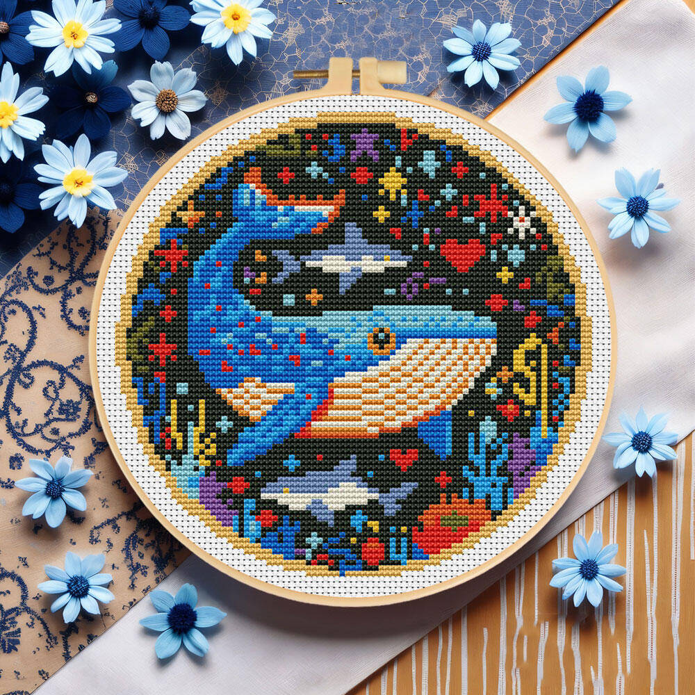 DIY بها بنفسك عبر غرزة الحوت ا - مراجعة Embroidery Whale وسعره