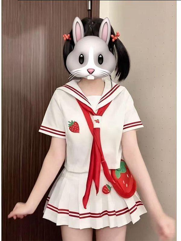 طقم زي مدرسي أنيمي JK 2026 بتط - مراجعة Embroidery Red وسعره