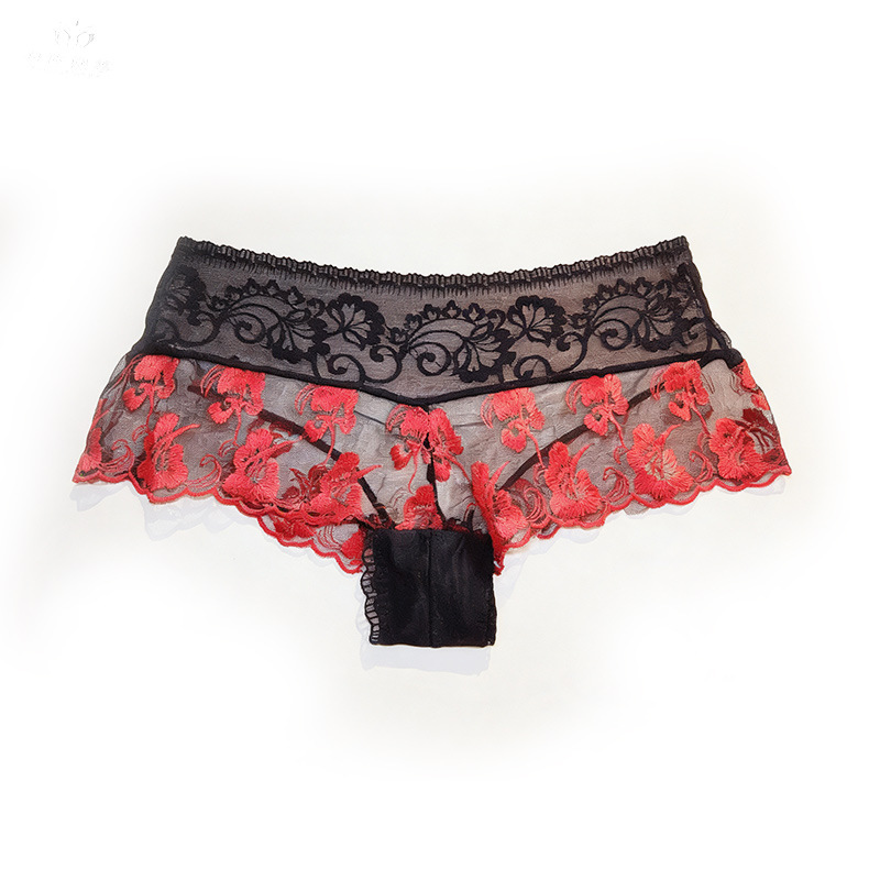 【قطعة واحدة】ملابس داخلية نسائي - مراجعة Embroidery Red وسعره