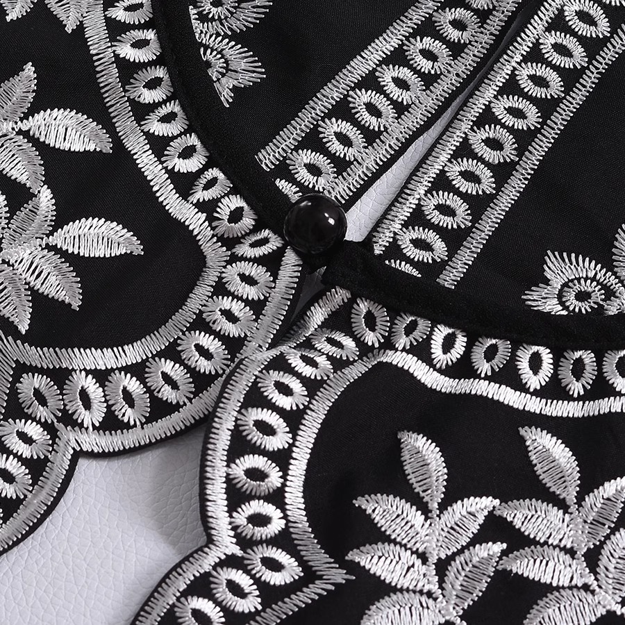 ياقة قميص أوروبية الطراز جديدة - مراجعة Embroidery On Black Shirt وسعره